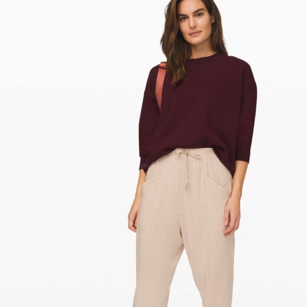 Lululemon Still Chill Jogger Heathered Cashew Size 6